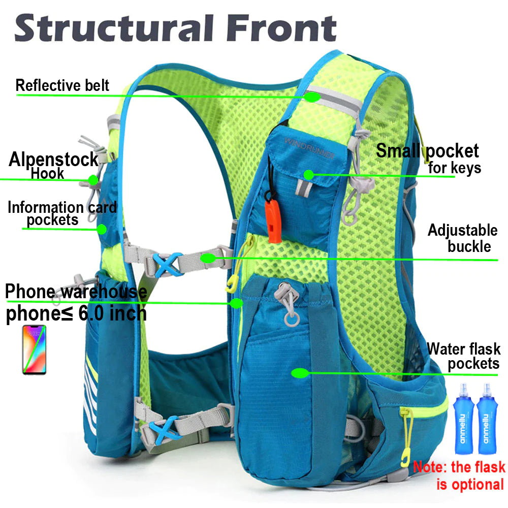 8L Running Hydration Vest Backpack Men Women Outdoor