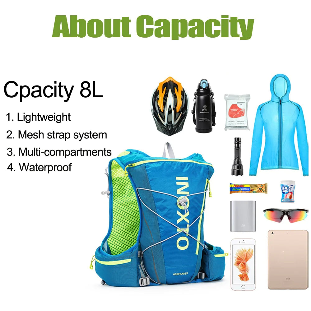 8L Running Hydration Vest Backpack Men Women Outdoor
